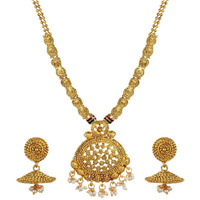 YouBella Jewellery Sets for Women Gold Plated Necklace Jewellery set with Earrings For Girls/Women (Spiral)
