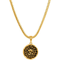 Nakabh Oxidised Gold Plated 3D Pendant Chain for Men Boys (Style 06)