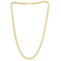 PYR FASHION Gold jewellery set 1gm 22Ct Gold Plated Long Leaf Chain for Women/Girls