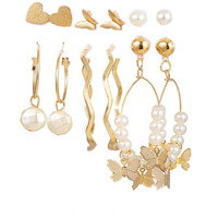Jewels Galaxy Jewellery For Women Gold-Toned Gold Plated Earrings Combo (JG-PC-ERGG-8628)