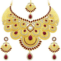 Sukkhi Elegant Gold Plated AD Necklace Set For Women