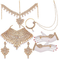 I Jewels Traditional Gold Plated Kundan Ethnic Bridal Jewellery Set for Women (BLP021W)