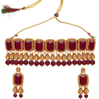 Sukkhi Exciting Gold Plated Choker Necklace Set for Women (NS104402)