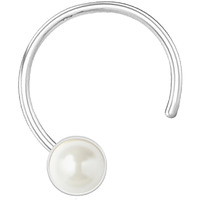 Peenzone 92.5-925 Sterling Silver Round-Shape Pearl Moti Cup-Setting Nose Pin Stud for Women Girls