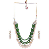 ZAVERI PEARLS Designer Multi Layered Kundan Necklace Set For Women-ZPFK9179