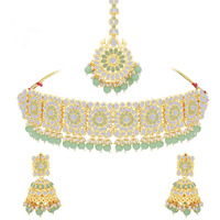 Sukkhi Splendid Gold Plated Kundan Choker Necklace Set for Women (NS104269)