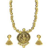 Zaveri Pearls Jewellery Set for Women (Golden) (ZPFK4644)