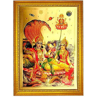ADA Handicraft Vishnu Photo Frame for Wall and Pooja/Religious Framed Painting for Worship (35 x 25) cm