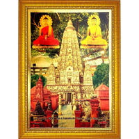 ADA Handicraft Aluminum Plated Wood Photo Frame (35 x 25 x 1 cm, Multicolour)