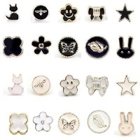ARLICORPING 20Pcs Women Shirt Brooch Buttons Pearl No Sew Button Pins Instant Button Jeans Button Pins Women Shirt Safety Brooch (BROOCH BUTTON_PK_G)