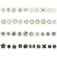 ARLICORPING 20Pcs Women Shirt Brooch Buttons Pearl No Sew Button Pins Instant Button Jeans Button Pins Women Shirt Safety Brooch (BROOCH BUTTON_PK_F)