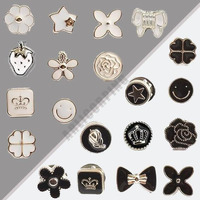 ARLICORPING 20Pcs Women Shirt Brooch Buttons Pearl No Sew Button Pins Instant Button Jeans Button Pins Women Shirt Safety Brooch (BROOCH BUTTON_PK_E)