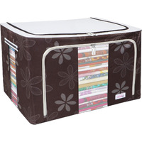 BlushBees Oxford Fabric Foldable Wardrobe Organizer, Large, 100 Litre Capacity, Brown