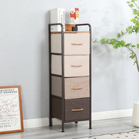 UmI. Fabric Chest Of 4 Drawers Closet Drawer Organizer For Wardrobe Drawer Storage Organizer Chest Of Drawers For Closet Living Room Bedroom Powder Coated Storage Organizer Stand Bookself - Cls-002