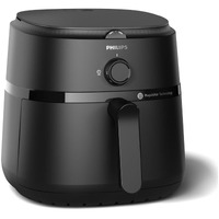 PHILIPS Air Fryer NA130/00, uses up to 90% less fat, 1700W, 6.2 Liter, with Rapid Air Technology (Black), Extra Large