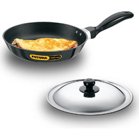 Hawkins Futura Nonstick Frying Pan 22 cm, 3.05 mm thick with SS lid Induction compatible