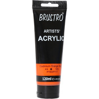 BRUSTRO Artists Acrylic Paint 120ml Cad Orange Hue