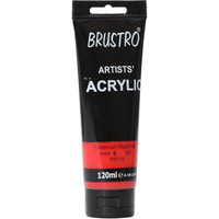 BRUSTRO Artists Acrylic Paint 120ml Cad Red Hue
