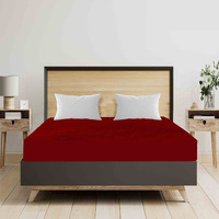 Mattress Protector Waterproof Mattress Protector with Ultra Soft Fabric, Hypoallergenic Bed Protector with Breathability - 75 x 36 Inch / 6.25 x 3 Feet  Single Bed  Maroon