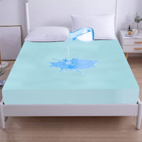 GADDA CO 100% Waterproof Mattress Protector King Size | Cotton Feel Terry 78x72 inch Ultra Soft Breathable Hypoallergenic Mattresses Cover with Elastic Fitted (6.5x6 feet, Blue, Fits Upto 10 Inches)