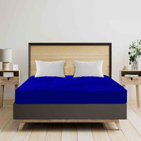 GADDA CO Water Resistant Mattress Protector, Elastic Fitted Bed Protector, Breathable and Stretchy Mattress Protector - 78 X 48 Inch / 6.5 X 4 Feet  Twin/Single Bed  Roya Blue