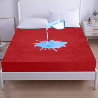 GADDA CO 100% Water Resistant Mattress Protector | Soft Terry Cotton Mattress Bed Cover | Breathable Ultra Soft Elastic Bed Fitted Bed Topper Cover -72 X 60 Inch | 6 X 5 Feet, Queen Bed -Maroon