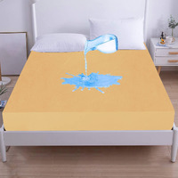GADDA CO Water Resistant Fitted Mattress Protector | Soft Terry Cotton Mattress Cover | Breathable and Hypoallergenic | Elastic Fitted Bed Cover 72 X 36 Inch, 6 X 3 Feet - Single Bed, Beige
