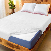 GADDA CO Waterproof Mattress Cover with Terry Cloth, Stretchable Mattress Topper with a Snug Fit, Breathable Hypoallergenic Mattress Protector - 78 X 84 Inch / 6.5 X 7 Feet - King Size Bed White