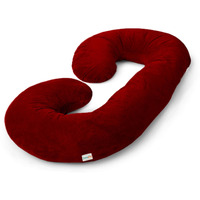 OYO BABY C Shaped Pregnancy Pillow for Sleeping, Maternity Pillow for Pregnant Women with Washable Premium Velvet Cover (Maroon)