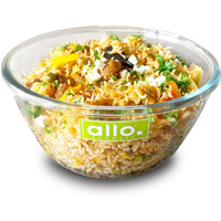 Allo Food Safe Borosilicate Glass Mixing & Serving Bowls for Kitchen, Oven & Microwave Safe Bowls, Dishwasher and Freezer Safe Bowl, 2100ML, Transparent