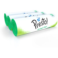 Amazon Brand - Presto! Garbage Bags, Xl - 10 Bags/Roll (Pack Of 3, Green, For Wet Waste) - Plastic, 4.33X1.69 Inch, 30 Count