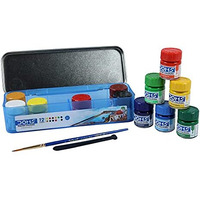 Doms 12 Shades Poster Colours | Rich & Vibrant Colors | Free Agigator & Brush Inside For Uniform Mixing | Non-Toxic & Safe For Childrens | Pack of 1