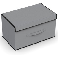 MY ARMOR Non-Woven Shirt Stacker/Foldable Clothes Organizer for Wardrobe, Closet, 40 x 24 x 24 CM, Top-Lid Design (Grey, Pack of 1)