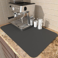 upsimples (60x40 cm Dish Drying Mat Big Pro Drying Mat with Non-Slip Rubber Backed, Placemat for Dish Drying, Kitchen Mat for Wet Utensils, Water Absorbent Mats for Kitchen (Kitchen mat - 60-40 cm)