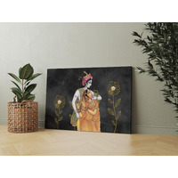 Nozvera Radha Krishna Painting For Wall Decoration Big Size Large Canvas Kahna Wall Painting For Home Decor, Living Room, Bedroom, Office and Hotels Decoration (22 inch * 34 inch, Design 23)