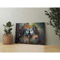 Nozvera Radha Krishna Painting For Wall Decoration Big Size Large Canvas Kahna Wall Painting For Home Decor, Living Room, Bedroom, Office and Hotels Decoration (22 inch * 34 inch, Design 24)