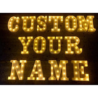 LEDOLUX Marquee Alphabet Shaped Led Light - Asthetic Decorations Letter Light for Romantic Gift, Bedroom, Table, Home Decoration, Night Light Lamp and Wall Lamp - Customize Your Name 3 Letter
