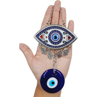 ARTISKRITI Evil Eye Hanging for Home Entrance Door Decoration, Nazar Battu for Home Protection, Good Luck Charm and Prosperity, Big Size (Meenakari Eye White)
