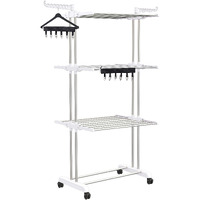 Synergy - Heavy Duty Stainless Steel Double Pole Foldable Cloth Dryer Stands/Clothes Drying Stand with EZEE Cloth Clipper Combo (SY-CS21-COMBO)