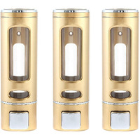 Bath Guru 400Ml Capsule Gold Soap Dispenser Sanitizer Gel Shampoo Dispenser Pack of 3