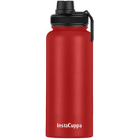 InstaCuppa Thermos Bottle 1000 mL, Double-Wall Thermos Flask, Vacuum Insulated Stainless Steel | Retains Hot and Cold Temperatures, RED