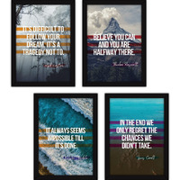 FATMUG Polyresin Quote Painting Frames with Glass (Multicolour, A4)