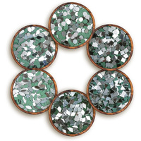 Brinda ventures 6 Variety Mirrors Shapes for Crafts | Perfect for Lippan, Fabric, Mandala Art, Jewelry Making | 660 Unique Shapes (Combo of 6)