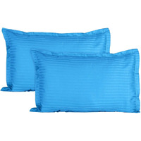 Trance Home Linen Cotton Pillow Covers/Pillow case (20 X 30 inch, Aqua Turquoise Blue), Pack of 2