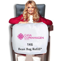 Casa Copenhagen 1 Kg Bean Bag Refill/Filler - White (1 kg Beans - 700 Grams net Weight as per Indian Standards)