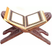Woodiva Sheesham Wooden Hand Carved Holy Book Stand for Quran, Bible, Bhagwat, Gita, Ramayana & Guru Granth Sahib for Reading Rehal Stand (RD06, 13 inches)