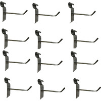 Q1 Beads 12 Pcs 4 Stainless Steel Gridwall Panel Display Hook Hanger for Grid Shelf Hook Grid Mount, Grid Panel Hooks, Showroom, Mobile Shop (4 Inch) Pack of 12
