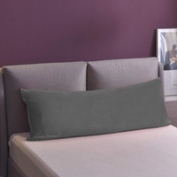 Tishnagi Designer Body Pillow Cover 18 x 54 Inch with Hidden Zipper, Ultra Soft Grey Pillowcase (Cover Only, Pack of 1)