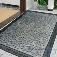 Impression Hut Polypropylene 3D Block Pattern Entrence Welcome Door Mat Water Proof Foot Mat with Anti Slip Natural Rubber Backing for Bathroom, Office, Kitchen and Hospital (40 X 60) Grey