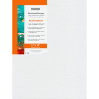 Pragati Systems Medium Grain 12x16 Inch 10 Oz. Primed Cotton Pre Stretched Canvas with Wooden Frame for Painting ACS1216, White (Pack of 1)